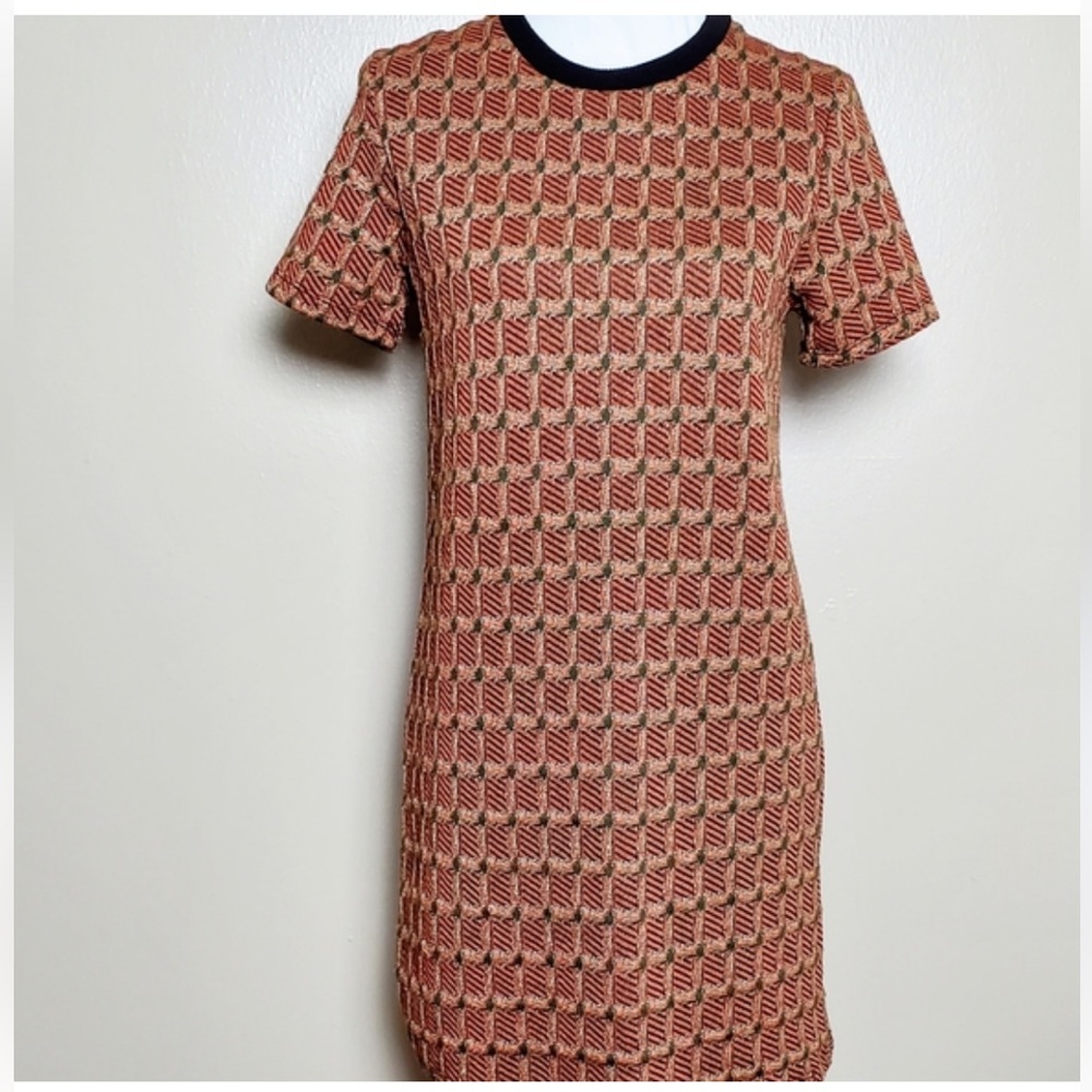 Zara Women's Orange Geometric Dress